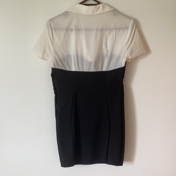 TOBI ILLUSIONISTA BLACK & WHITE BODYCON DRESS size S - Picture 4 of 6